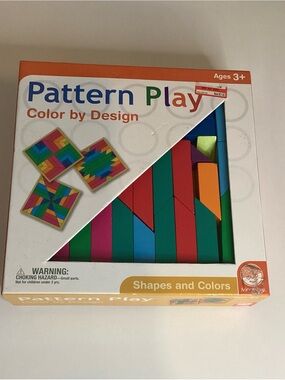 Mindware Pattern Play Color By Design Wood Blocks Colorful Brainy Toy Game